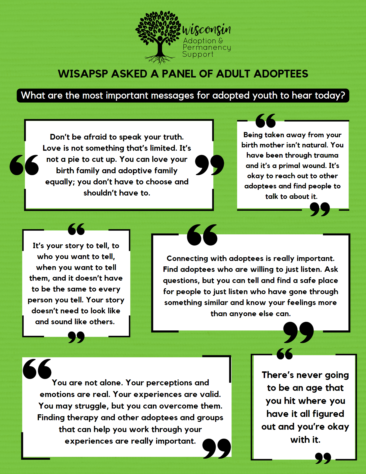 Adoptee Messages to Adoptive Parents